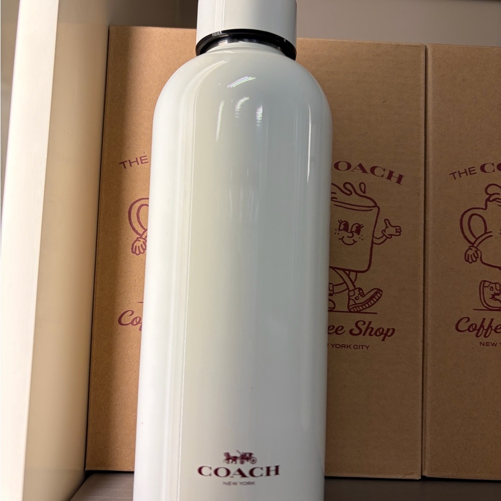 Coach coffee shop water Bottle new in box - Picture 2 of 2